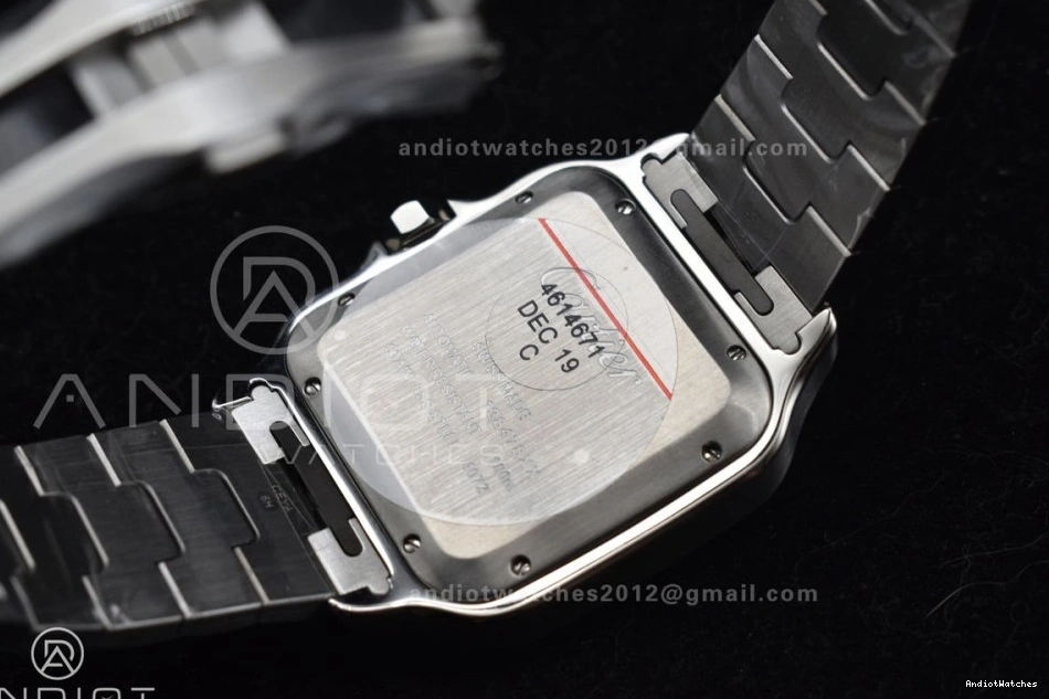 Edition Bracelet 1:1 on Dial Black Best Vibrant 1050 Gray Santos Bezel 40mm MIYOTA SS SS BVF Cartier de 0925